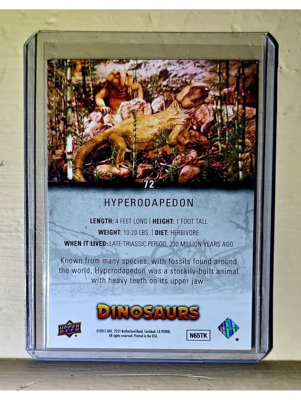 2015 Upper Deck Dinosaurs Hyperodapedon #72 Card